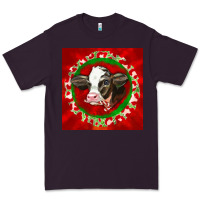 Plum christmas holstein calf face Premium Tee - LillyAllenDesigns