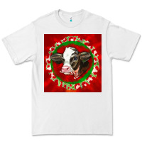 White christmas holstein calf face Premium Tee - LillyAllenDesigns