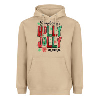 Mushroom somebodys holly jolly mama Heavyweight Hoodie - MaliasSmallBusiness