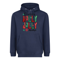 Navy somebodys holly jolly mama Heavyweight Hoodie - MaliasSmallBusiness