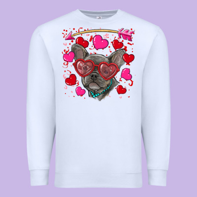 Premium Sweatshirt valentine's day french bulldog puppy