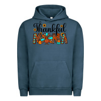 Pigment Midnight Navy thankful mama Urban Hoodie - JahusDesignShop
