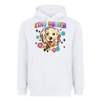 White stay golden Heavyweight Hoodie - MaliasSmallBusiness