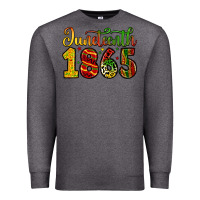 Charcoal Heather juneteenth 1865 Premium Sweatshirt - Zillion Design Studio
