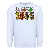 White juneteenth 1865 Premium Sweatshirt - Zillion Design Studio