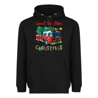 Black sound the alarm its christmas fire truck Heavyweight Hoodie - MaliasSmallBusiness