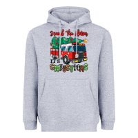 Heather Grey sound the alarm its christmas fire truck Heavyweight Hoodie - MaliasSmallBusiness