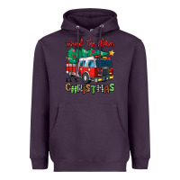 Plum sound the alarm its christmas fire truck Heavyweight Hoodie - MaliasSmallBusiness
