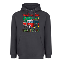 Smoke sound the alarm its christmas fire truck Heavyweight Hoodie - MaliasSmallBusiness
