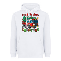 White sound the alarm its christmas fire truck Heavyweight Hoodie - MaliasSmallBusiness