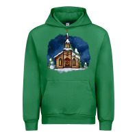 Emerald Christmas church and snow Urban Hoodie - AdoDesignShop