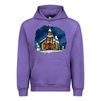 Tulip Christmas church and snow Urban Hoodie - AdoDesignShop