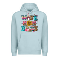 Blue Mist wife mom boss Premium Hoodie - AdoDesignShop