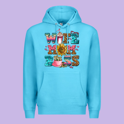 Wife Mom Boss Premium Hoodie Designed By Adodesignshop