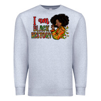 Heather Grey i am black history Premium Sweatshirt - Zillion Design Studio