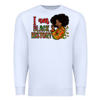 White i am black history Premium Sweatshirt - Zillion Design Studio