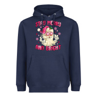 Navy stay merry and bright Heavyweight Hoodie - MaliasSmallBusiness