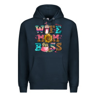 Navy wife mom boss Premium Hoodie - AdoDesignShop