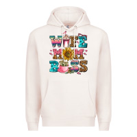 Pale Pink wife mom boss Premium Hoodie - AdoDesignShop