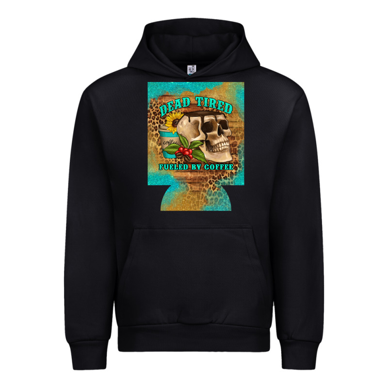 Dead Tired Fueled By Coffee 12 Oz Can Cooler (regular) Urban Hoodie by Artiststas | Teevron