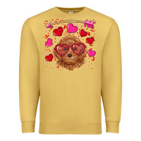 Antique Gold valentine's day toy poodle Premium Sweatshirt - RanaPortraitStore