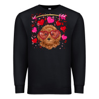 Black valentine's day toy poodle Premium Sweatshirt - RanaPortraitStore