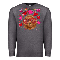 Charcoal Heather valentine's day toy poodle Premium Sweatshirt - RanaPortraitStore