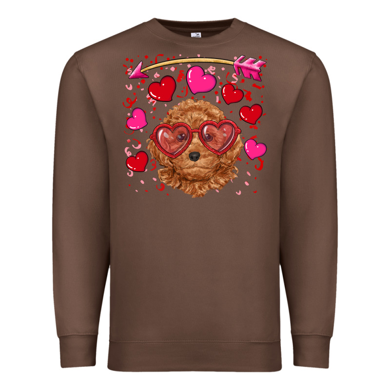 Valentine's Day Toy Poodle Premium Sweatshirt by RanaPortraitStore | Teevron
