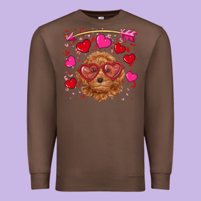 Premium Sweatshirt valentine's day toy poodle