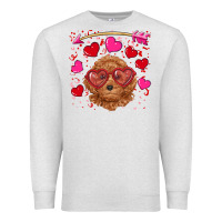 Oatmeal Heather valentine's day toy poodle Premium Sweatshirt - RanaPortraitStore