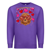 Purple valentine's day toy poodle Premium Sweatshirt - RanaPortraitStore