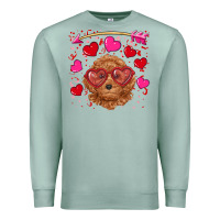Seafoam valentine's day toy poodle Premium Sweatshirt - RanaPortraitStore