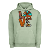 Pigment Oil Green turkey love Urban Hoodie - JahusDesignShop