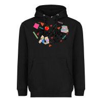Black teacher heart Heavyweight Hoodie - MaliasSmallBusiness