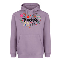 Lavender teacher heart Heavyweight Hoodie - MaliasSmallBusiness