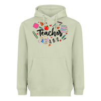Matcha teacher heart Heavyweight Hoodie - MaliasSmallBusiness