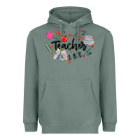 Sage teacher heart Heavyweight Hoodie - MaliasSmallBusiness