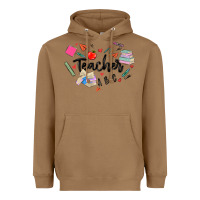 Toasted Coconut teacher heart Heavyweight Hoodie - MaliasSmallBusiness