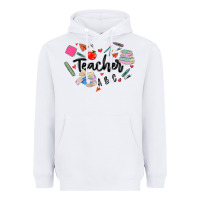 White teacher heart Heavyweight Hoodie - MaliasSmallBusiness