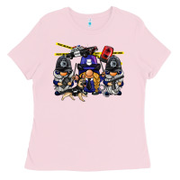 Bubblegum Pink police gnome Ladies Tee - BarkalooDesign