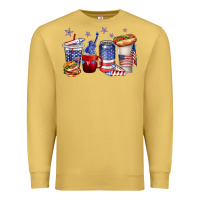 Antique Gold 4th of july coffee cups Premium Sweatshirt - texasbilliewilder