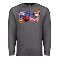 Charcoal Heather 4th of july coffee cups Premium Sweatshirt - texasbilliewilder