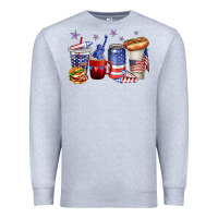 Heather Grey 4th of july coffee cups Premium Sweatshirt - texasbilliewilder