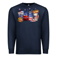 Navy 4th of july coffee cups Premium Sweatshirt - texasbilliewilder