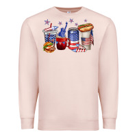 Pale Pink 4th of july coffee cups Premium Sweatshirt - texasbilliewilder