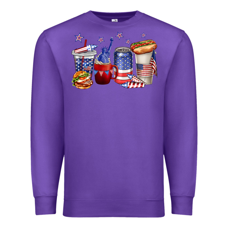 4th Of July Coffee Cups Premium Sweatshirt by texasbilliewilder | Teevron