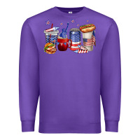 Purple 4th of july coffee cups Premium Sweatshirt - texasbilliewilder