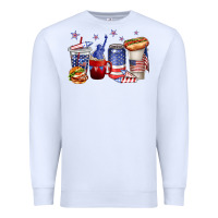 White 4th of july coffee cups Premium Sweatshirt - texasbilliewilder