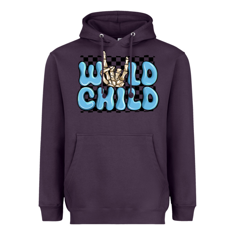 Wild Child Blue Skeleton Heavyweight Hoodie by MaliasSmallBusiness | Teevron