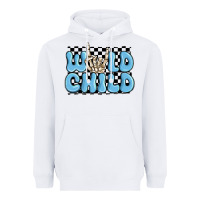 White wild child blue skeleton Heavyweight Hoodie - MaliasSmallBusiness